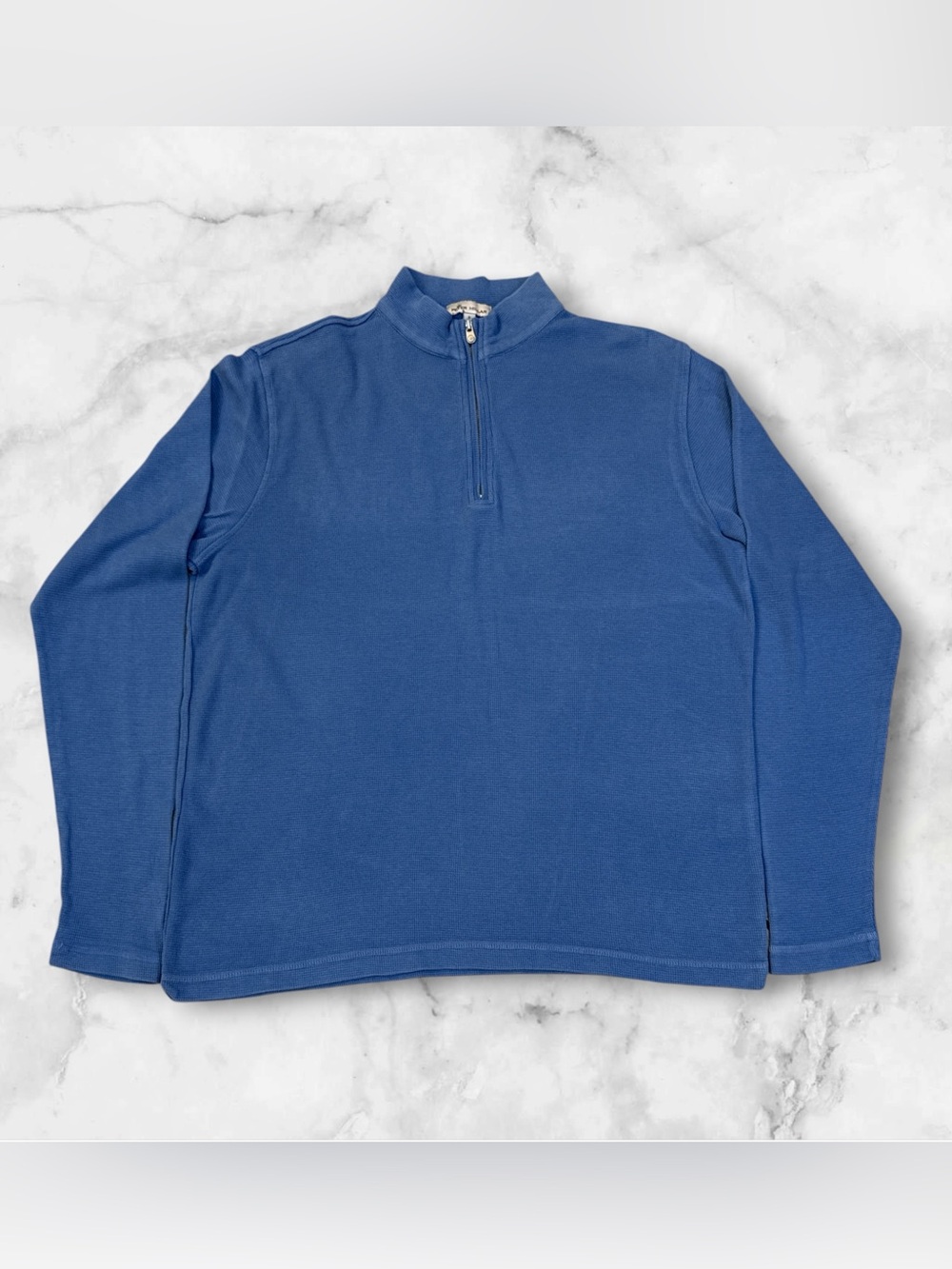 Peter Millar Men's Small Blue Quarter Zip Long Sleeve Pullover Shirt
